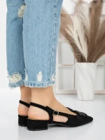 Pantofi cu Toc Gros 5YZ12 BLACK | MEI