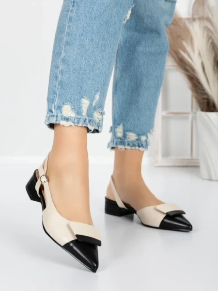 Pantofi cu Toc Gros 5YZ13 BLACK | MEI