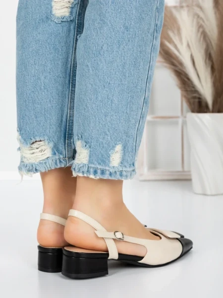 Pantofi cu Toc Gros 5YZ13 BLACK | MEI