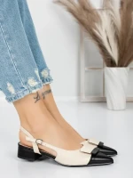 Pantofi cu Toc Gros 5YZ13 BLACK | MEI