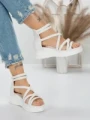 Sandale Dama cu Talpa Joasa 5H3 WHITE | MEI