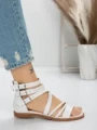 Sandale Dama cu Talpa Joasa 5HXS3 WHITE | MEI