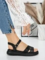 Sandale Dama cu Talpa Joasa 5WL30 BLACK | MEI