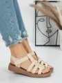 Sandale Dama cu Talpa Joasa 5XJ53 BEIGE | MEI