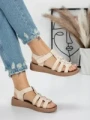 Sandale Dama cu Talpa Joasa 5XJ53 BEIGE | MEI
