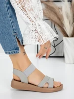 Sandale Dama cu Talpa Joasa 5XJ55 GREY | MEI