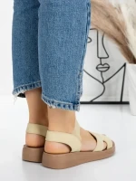 Sandale Dama cu Talpa Joasa 5XJ55 YELLOW | MEI