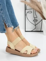 Sandale Dama cu Talpa Joasa 5XJ55 YELLOW | MEI