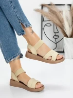 Sandale Dama cu Talpa Joasa 5XJ55 YELLOW | MEI