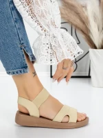 Sandale Dama cu Talpa Joasa 5XJ55 YELLOW | MEI