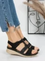 Sandale Dama cu Talpa Joasa 5GZ26 BLACK | MEI