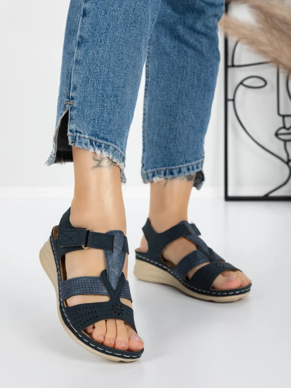 Sandale Dama cu Talpa Joasa 5GZ26 BLUE | MEI