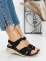 Sandale Dama cu Talpa Joasa 5GZ32 BLACK | MEI