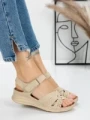 Sandale Dama cu Talpa Joasa 5GZ32 BEIGE | MEI