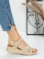 Sandale Dama cu Talpa Joasa 5GZ32 BEIGE | MEI