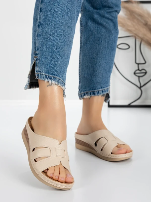 Papuci Dama cu Talpa Joasa 5GZ33 NUDE | MEI