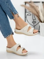 Papuci Dama cu Talpa Joasa 5GZ35 BEIGE | MEI