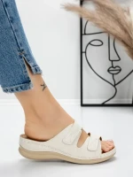 Papuci Dama cu Talpa Joasa 5GZ35 BEIGE | MEI