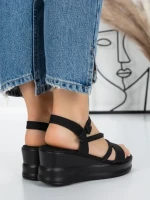 Sandale Dama cu Platforma 5LM1 BLACK | MEI
