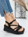 Sandale Dama cu Platforma 5LM1 BLACK | MEI