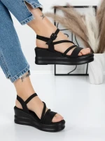 Sandale Dama cu Platforma 5LM1 BLACK | MEI