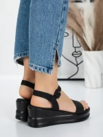 Sandale Dama cu Platforma 5LM5 BLACK | MEI