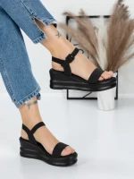 Sandale Dama cu Platforma 5LM5 BLACK | MEI