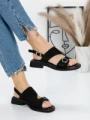 Sandale Dama cu Talpa Joasa 5SY6 BLACK | MEI