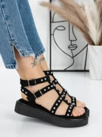 Sandale Dama cu Talpa Joasa 5H21 BLACK | MEI