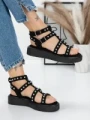 Sandale Dama cu Talpa Joasa 5H21 BLACK | MEI