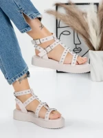 Sandale Dama cu Talpa Joasa 5H21 PINK | MEI