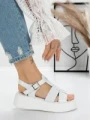 Sandale Dama cu Platforma 5GZ11 WHITE | MEI