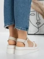 Sandale Dama cu Platforma 5HXS7 BEIGE | MEI