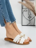 Papuci Dama cu Talpa Joasa 5PT8 WHITE | MEI