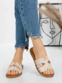 Papuci Dama cu Talpa Joasa 5PT8 BEIGE | MEI