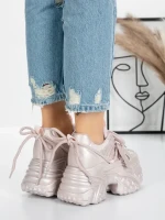 Pantofi Sport Dama cu Platforma 5SJN12 PINK | PANTOFUL