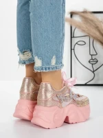 Sportske cipele s platformom za žene 0098-131 Ružičasta | Mei