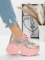 Sportske cipele s platformom za žene 0098-131 Ružičasta | Mei