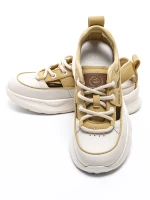 Pantofi Sport Dama din piele naturala 70136 YELLOW | FRANCO GERARDO