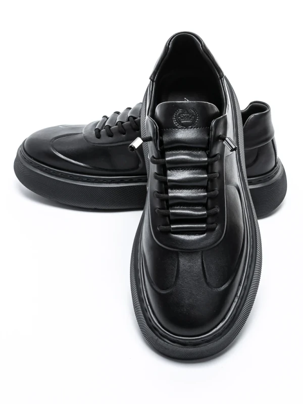 Pantofi Sport Barbati din piele naturala 1863 BLACK | ADVANCER