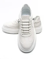 Pantofi Sport Barbati din piele naturala 1863 WHITE | ADVANCER