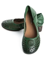 Pantofi cu Toc Gros 5889 GREEN | ADVANCER