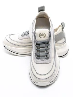 Pantofi Sport Dama din piele naturala 2228 CREAM-GREY | FRANCO GERARDO