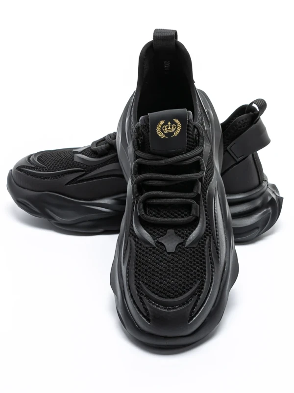 Pantofi Sport Barbati din piele naturala 23068 BLACK | FRANCO GERARDO