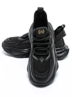 Pantofi Sport Barbati din piele naturala 23068 BLACK | FRANCO GERARDO