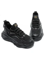 Pantofi Sport Barbati din piele naturala 23068 BLACK | FRANCO GERARDO