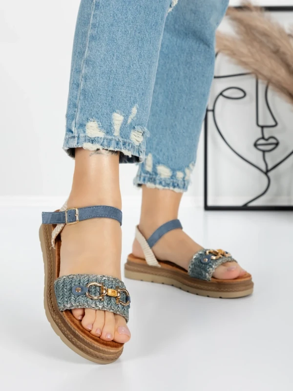 Sandale Dama cu Talpa Joasa 5GZ50 BLUE | MEI