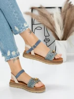 Sandale Dama cu Talpa Joasa 5GZ50 BLUE | MEI