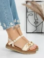 Sandale Dama cu Talpa Joasa 5GZ50 BEIGE | MEI