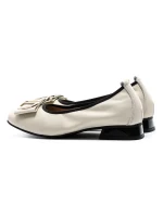 Balerini Dama din piele naturala 8561 CREAM | GALOP